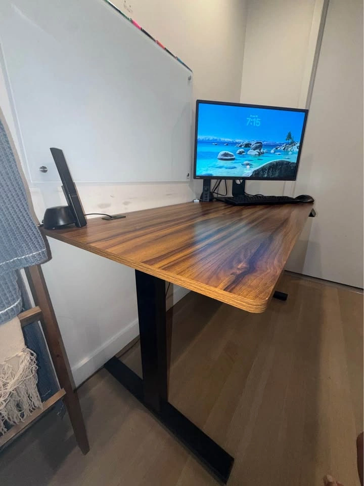 55” Electric Adjustable Standing Desk - Walnut - photo 2