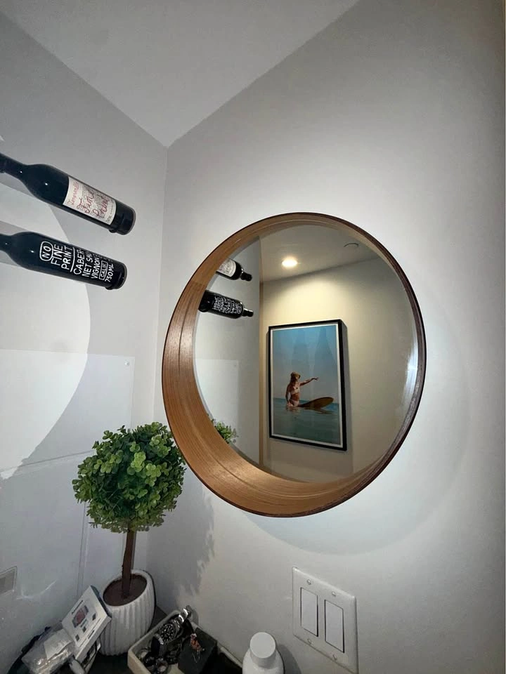 IKEA STOCKHOLM Round Walnut Mirror – 23 5/8”