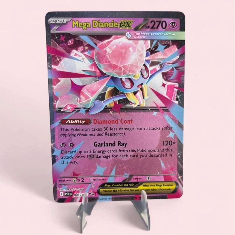 Mega Diancie Ex Pokemon Card - Phantasmal Flames