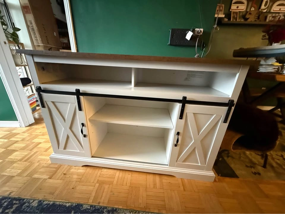 Farm house Tv console with sliding doors - photo 3