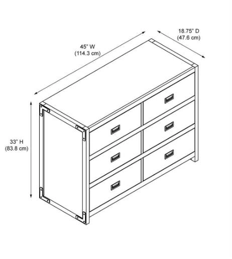 Indigo Blue 6 Drawer Dresser - photo 4