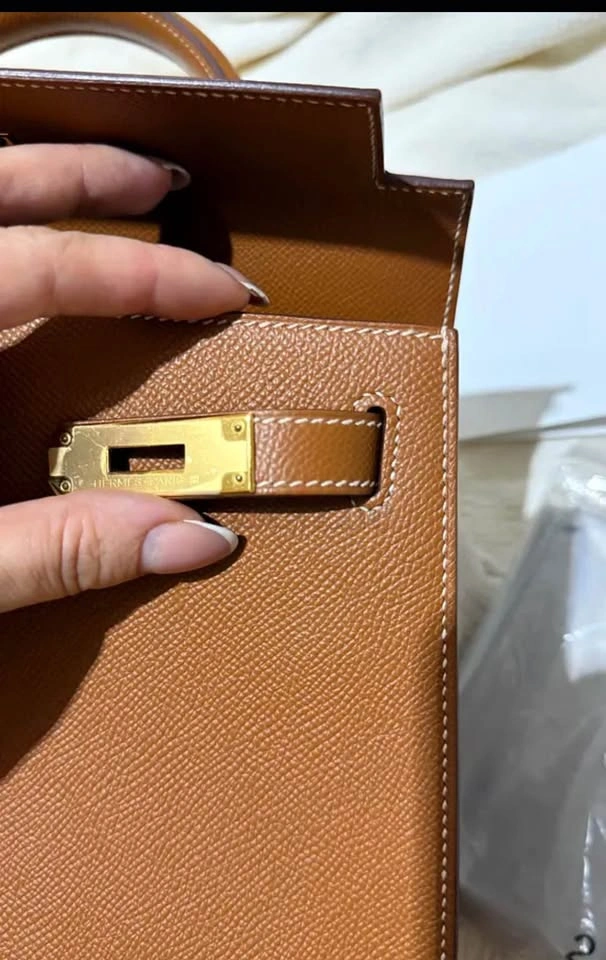 👜 Kelly 28 Sellier – Gold, Gold Hardware Excellent Condition - photo 4