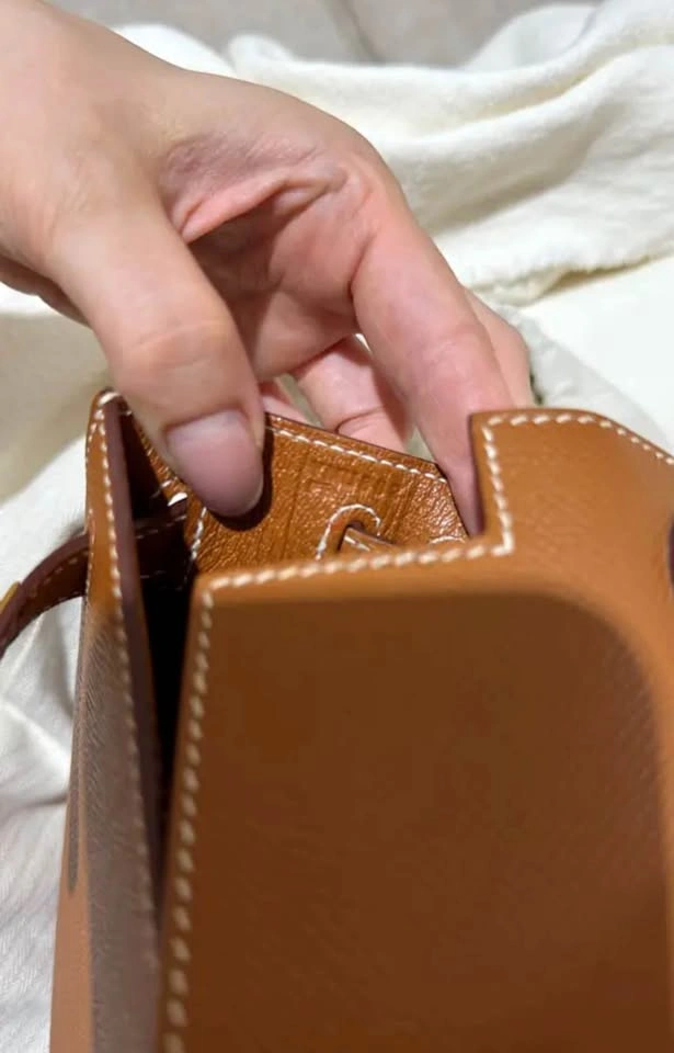 👜 Kelly 28 Sellier – Gold, Gold Hardware Excellent Condition - photo 5