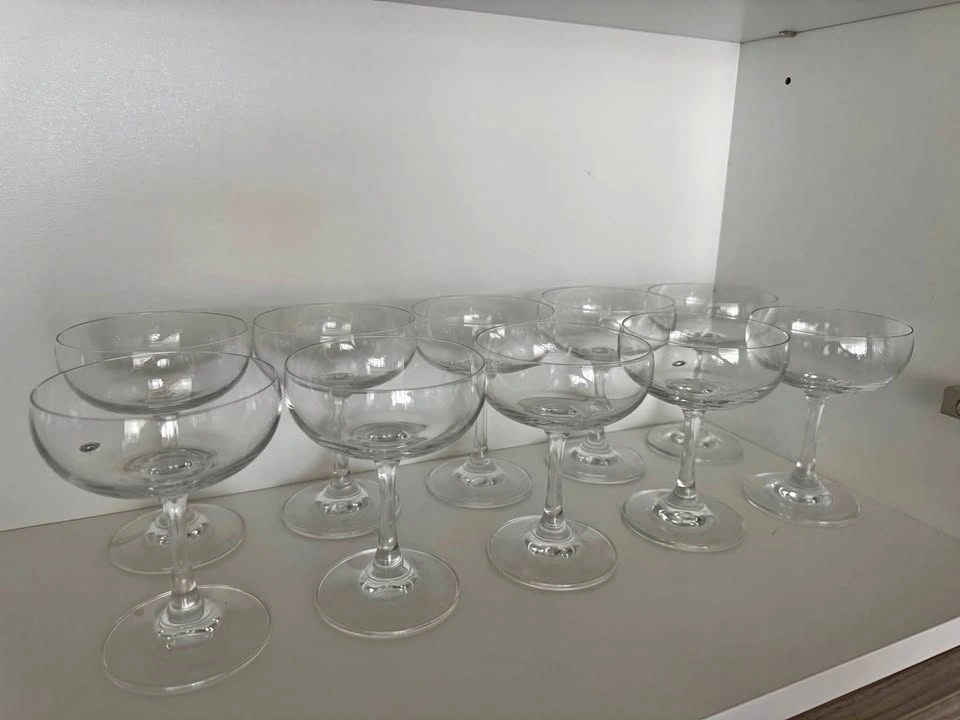 Set of 10 Coupe Champagne/Cocktail Glasses