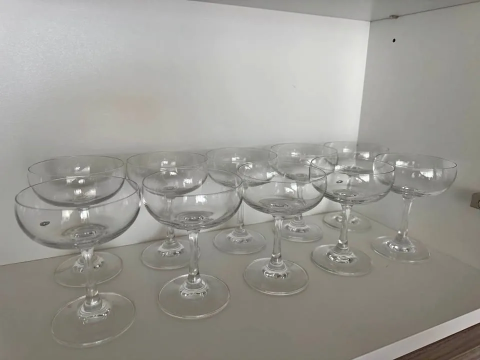 Set of 10 Coupe Champagne/Cocktail Glasses