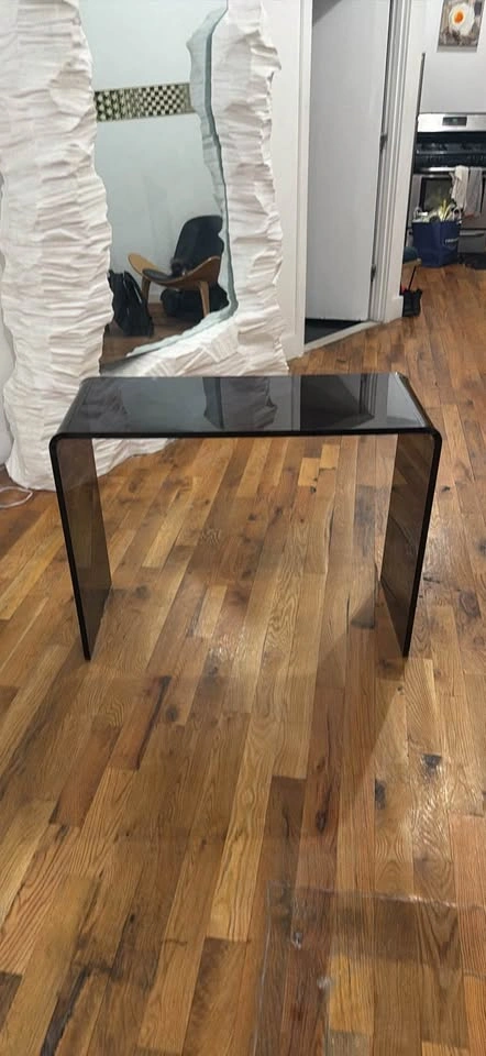 Smoked Acrylic Waterfall Console Table - photo 2