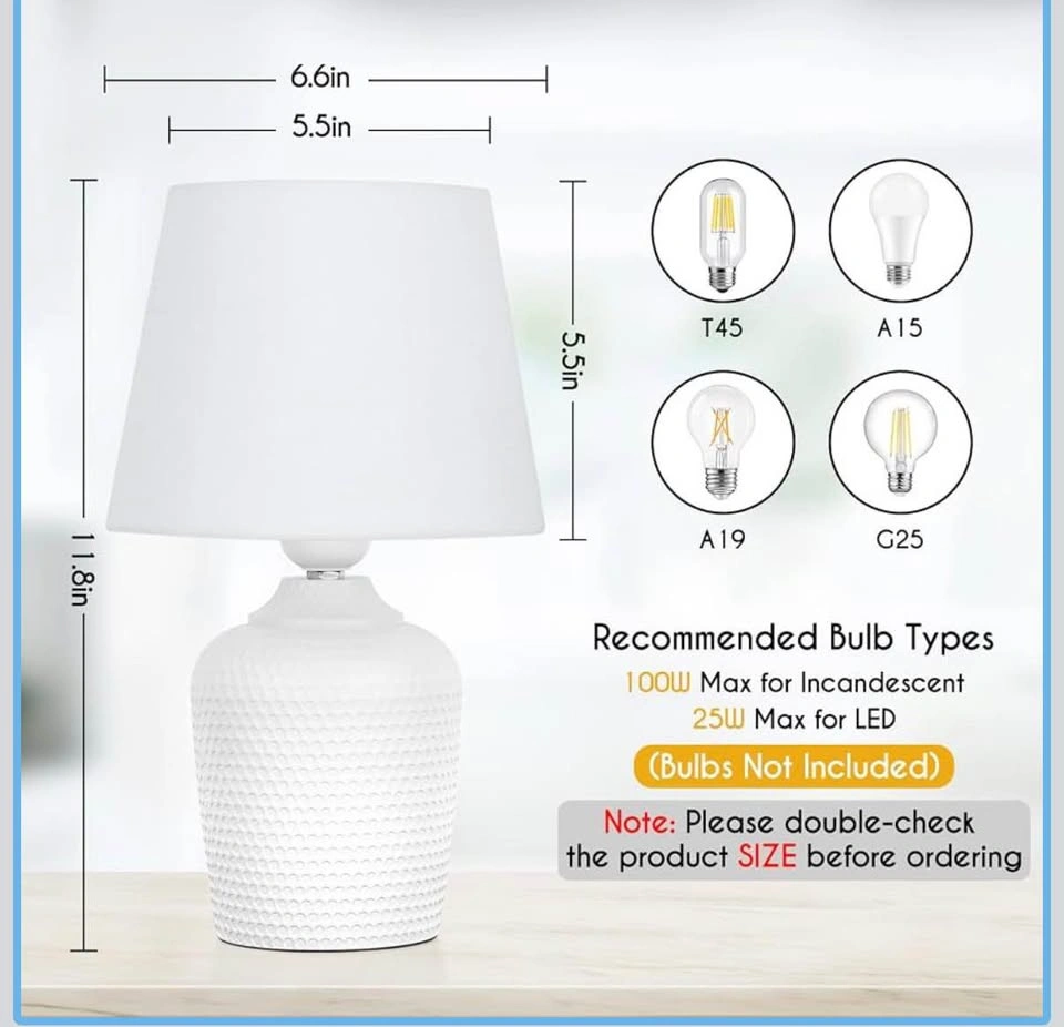 Set of 2 small nightstand lamps - photo 2
