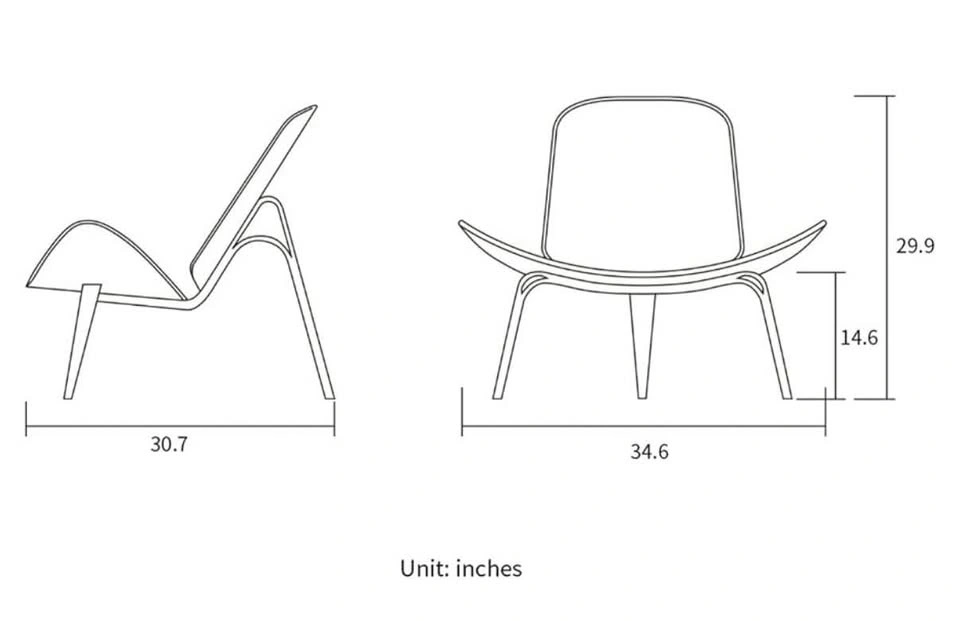 Hans Wegner Style Shell Chair - photo 2