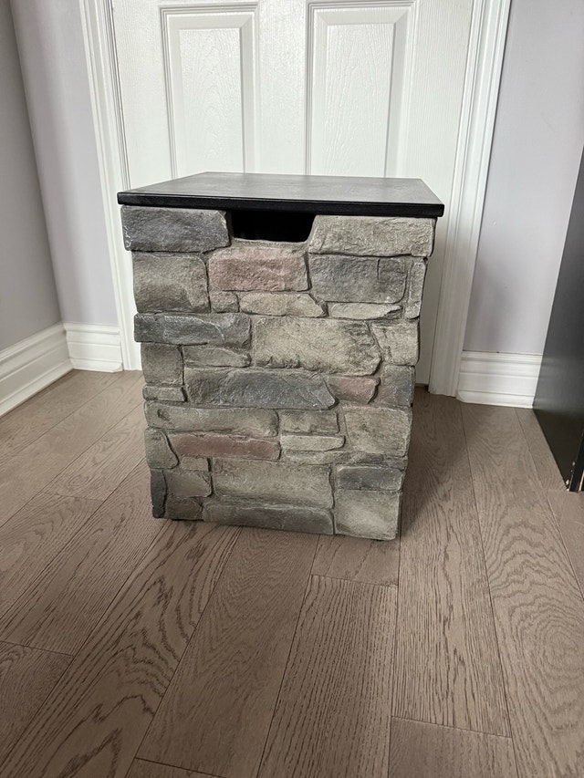 Square Concrete Propane Tank Cover and Side Table