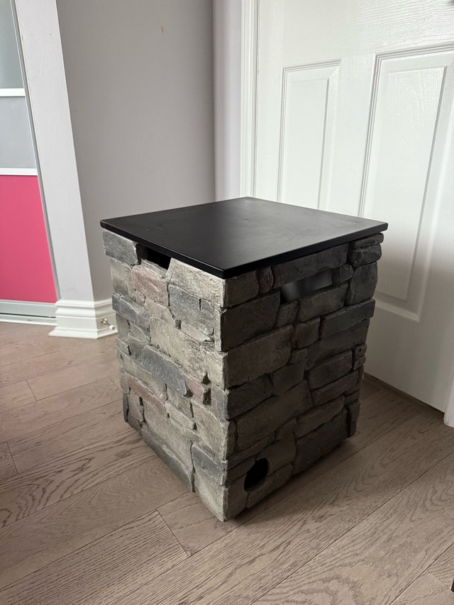 Square Concrete Propane Tank Cover and Side Table - photo 2