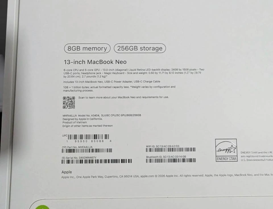 Apple MacBook Neo Sealed Brand New - photo 3