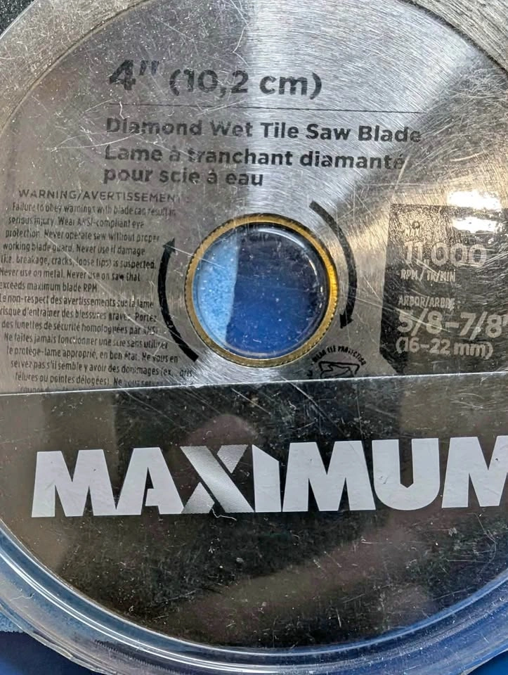 MAXIMUM 4" Diamond Wet Tile Saw Blade