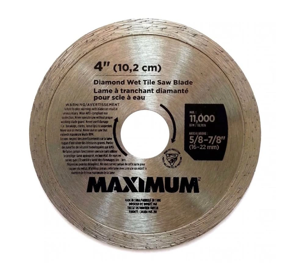 MAXIMUM 4" Diamond Wet Tile Saw Blade - photo 5