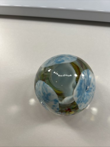 Vintage Hand Blown Glass Easter Egg-Shaped Paperweight Multicolo - photo 3