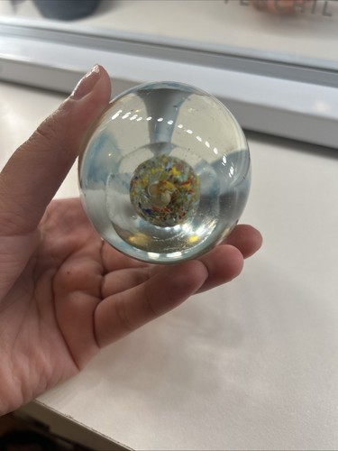 Vintage Hand Blown Glass Easter Egg-Shaped Paperweight Multicolo - photo 4