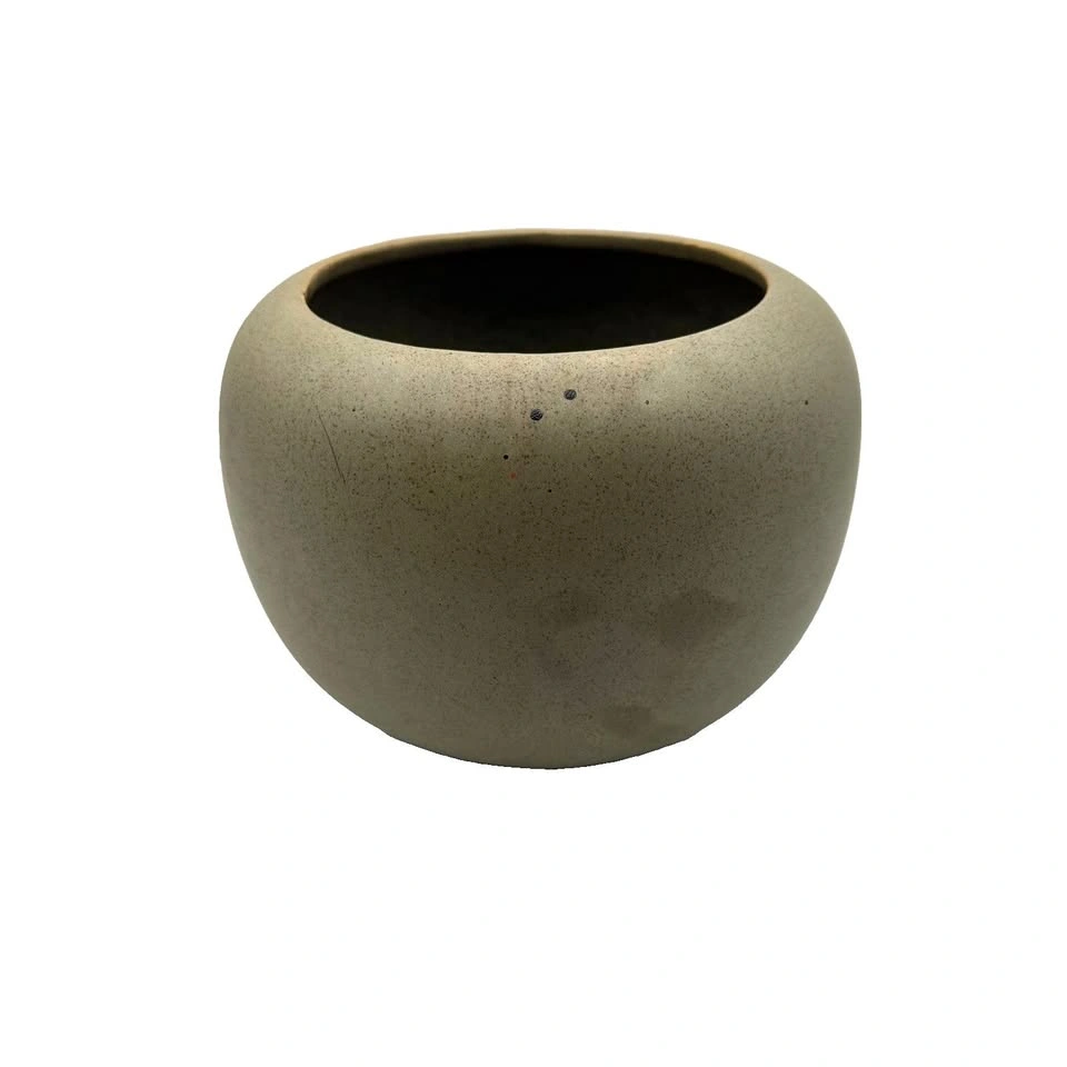Vtg McCoy Floraline Pottery USA 404 Matte Olive Green Planter