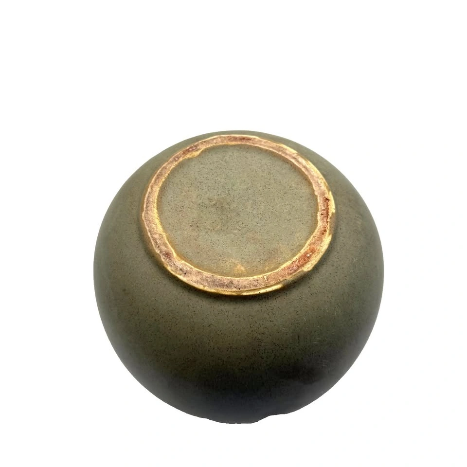 Vtg McCoy Floraline Pottery USA 404 Matte Olive Green Planter - photo 4