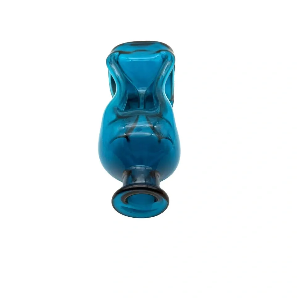 Vintage Holmegaard Blue Teal Glass Kluk Kluk Pinched Decanter - photo 5
