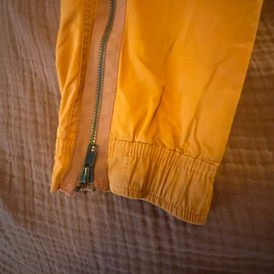 GmbH Yolanda Orange Biker Trousers Multi-Zip Cargo Moto Pants - photo 5