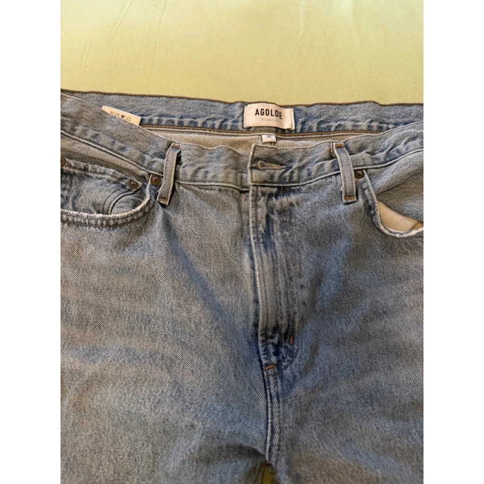 AGOLDE Cherie High Rise Straight Jeans Merit Wash Size 32 - photo 3