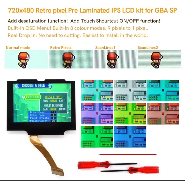 GameBoy Advance SP - IPS V5 Screen Upgrade - photo 4