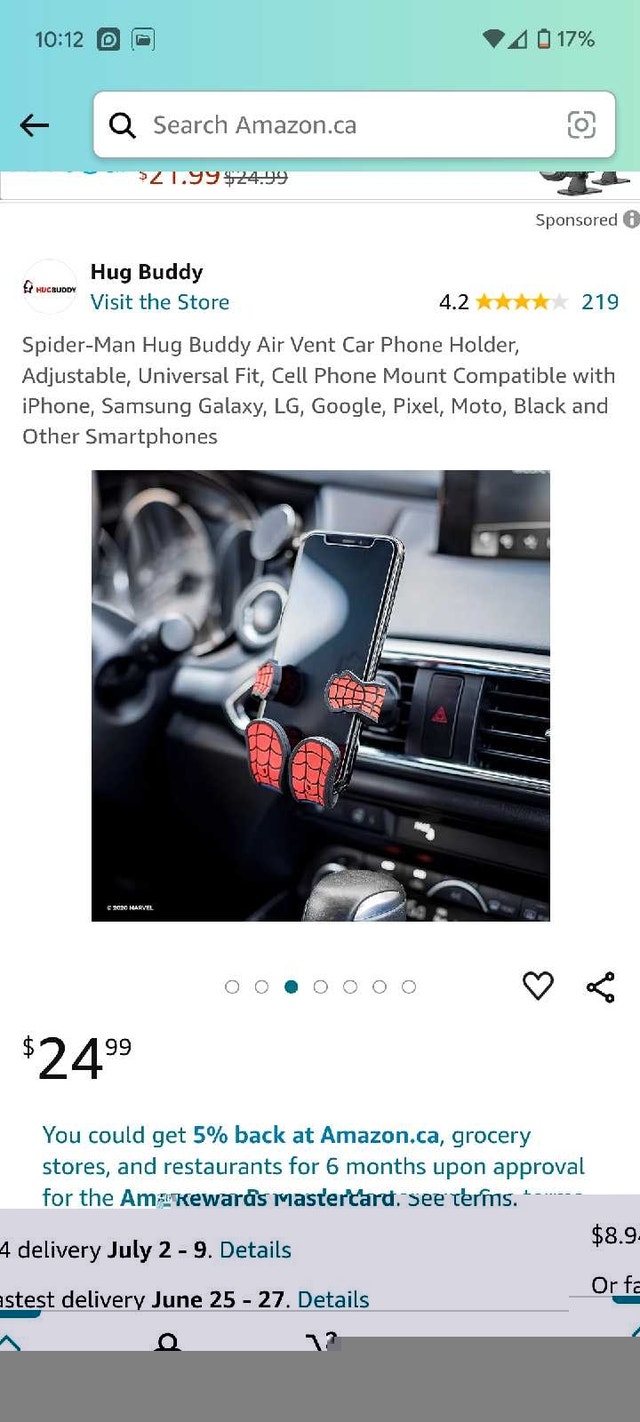 Spiderman HugBuddy Vehicle Phone Holder - photo 2