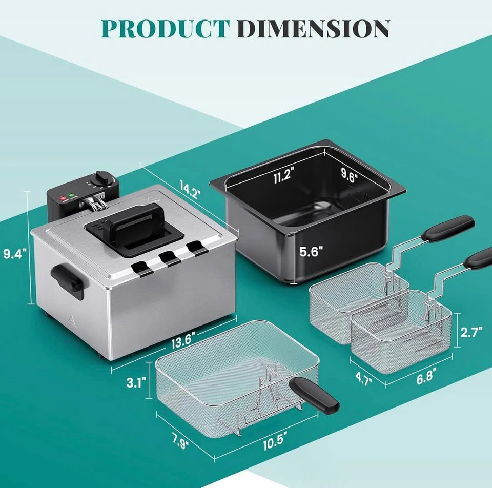 New 5L 1,800W Power Deep Fryer - photo 2
