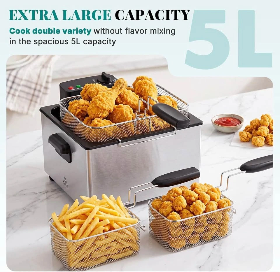 New 5L 1,800W Power Deep Fryer - photo 3