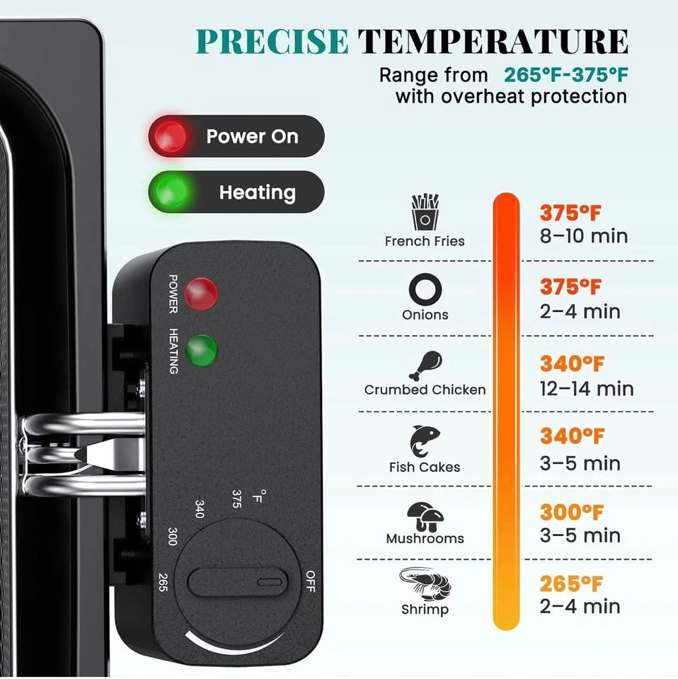 New 5L 1,800W Power Deep Fryer - photo 5