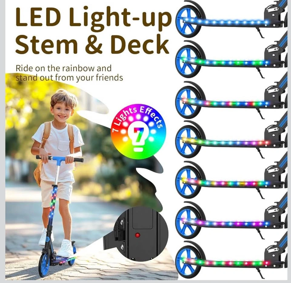BELEEV Foldable Kick Scooter – LED Deck & Handlebar - photo 2