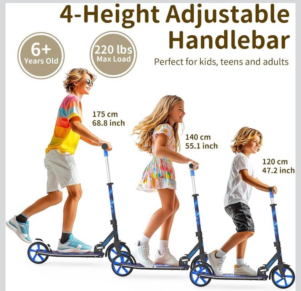 BELEEV Foldable Kick Scooter – LED Deck & Handlebar - photo 3