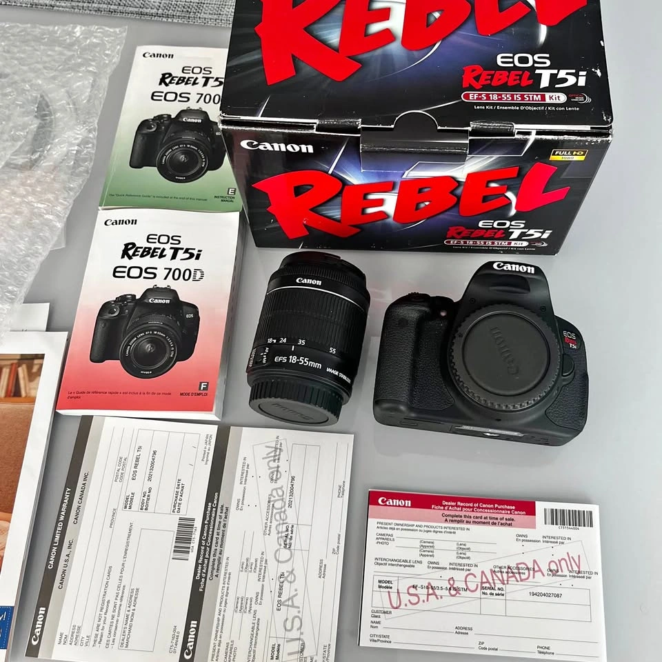 Canon EOS Rebel T5i Bundle | 18MP Touchscreen DSLR | 18-55mm