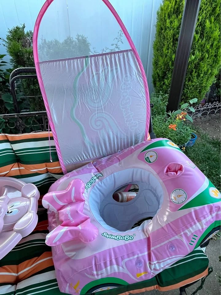 Baby Car Pool Float with UPF 50+ Sun Canopy – $10