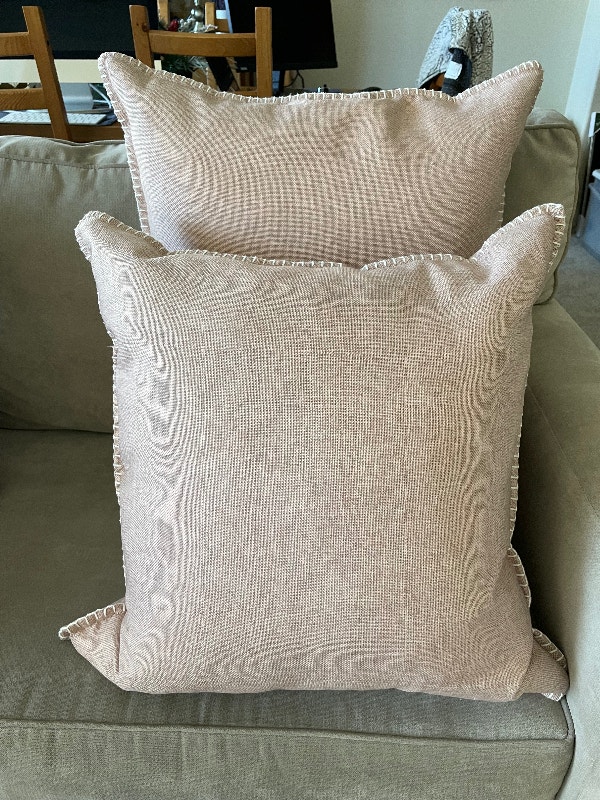 Best deal! $30 for 2 Blush Decorative cushions!
