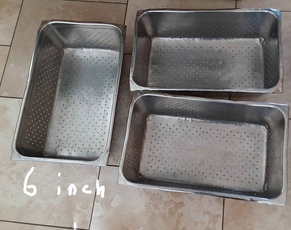 Stainless steel steam table inserts and lids. - photo 2