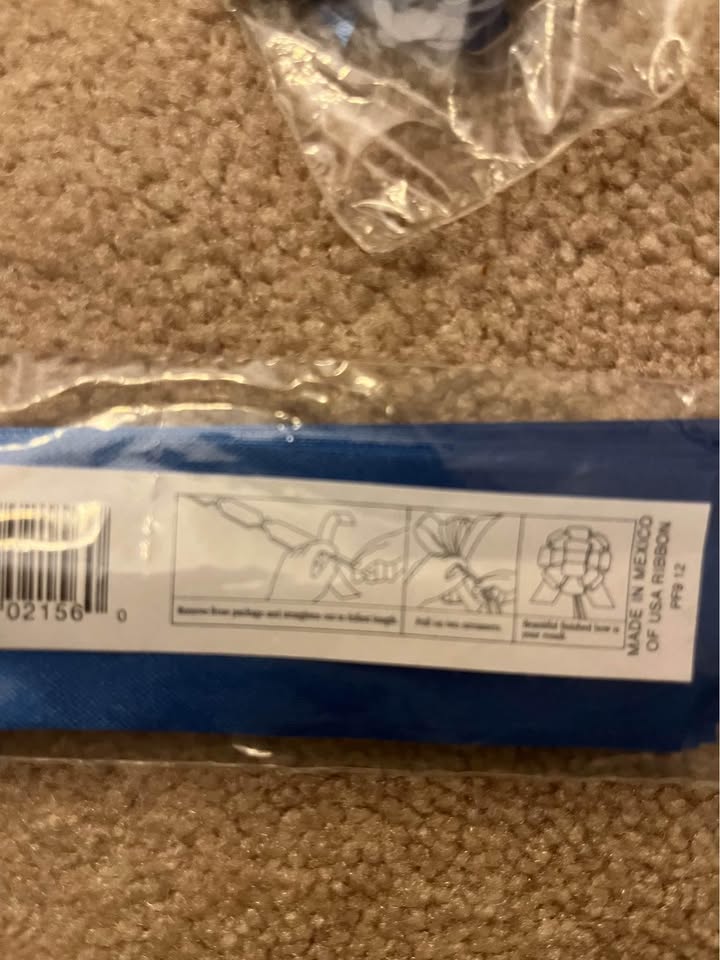 8 blue fabric bows - photo 2