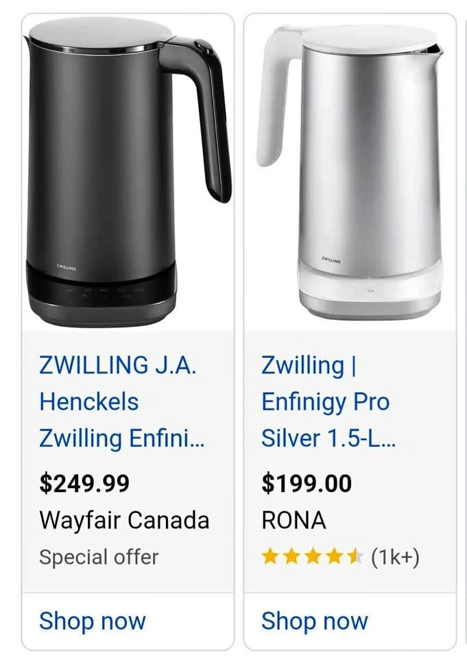 Zwilling Enfinigy Cool Touch Electric Kettle Pro Like New