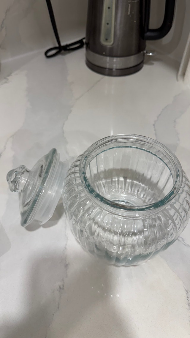 Ribbed Glass Storage Jar - photo 2