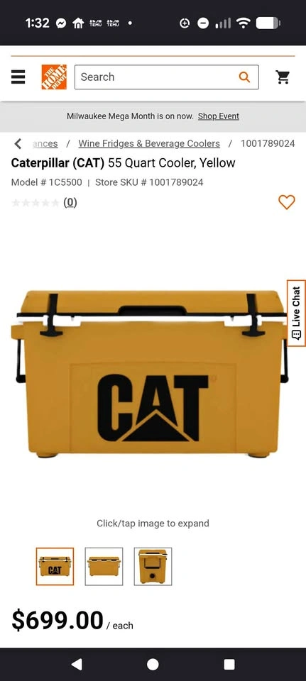 55 quart Cat brand cooler