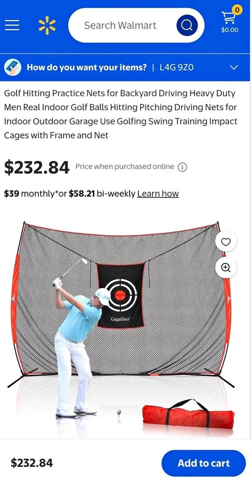 NEW Galileo Sports 9x9 foot Practice Golf Net