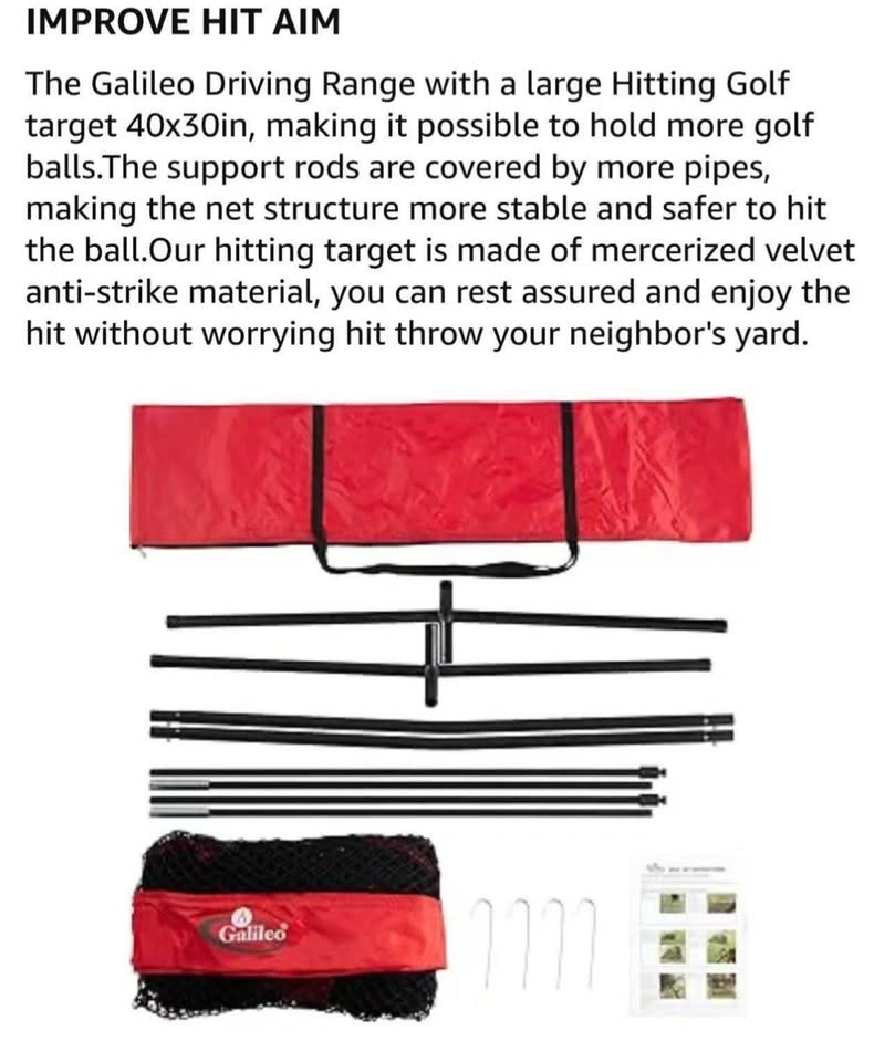 NEW Galileo Sports 9x9 foot Practice Golf Net - photo 4