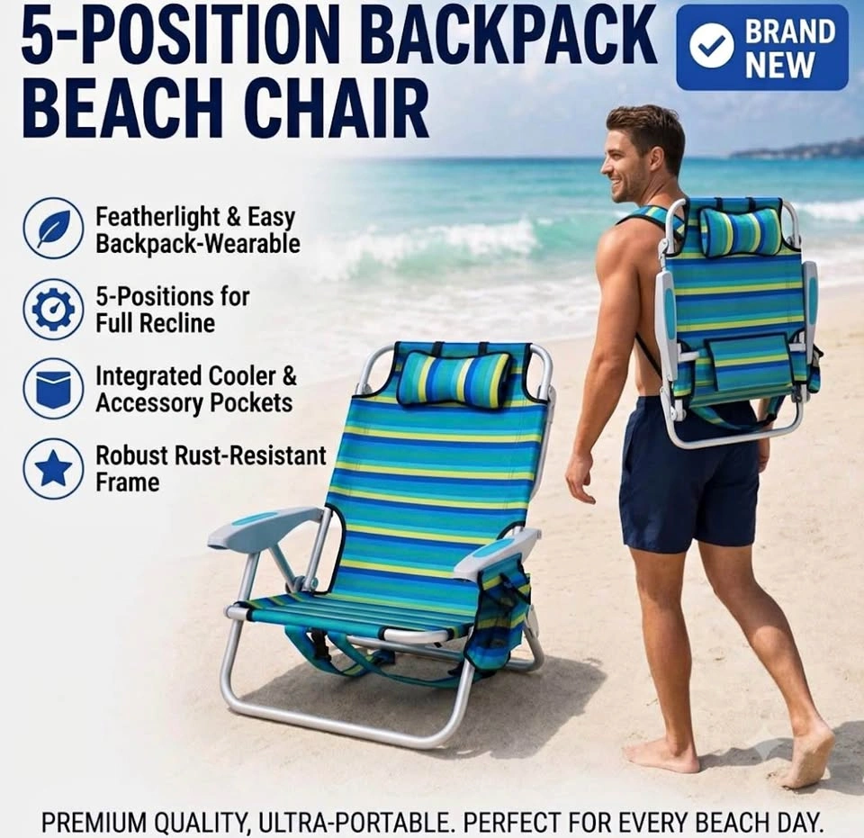 Brand New Folding Beach Chair with Backpack