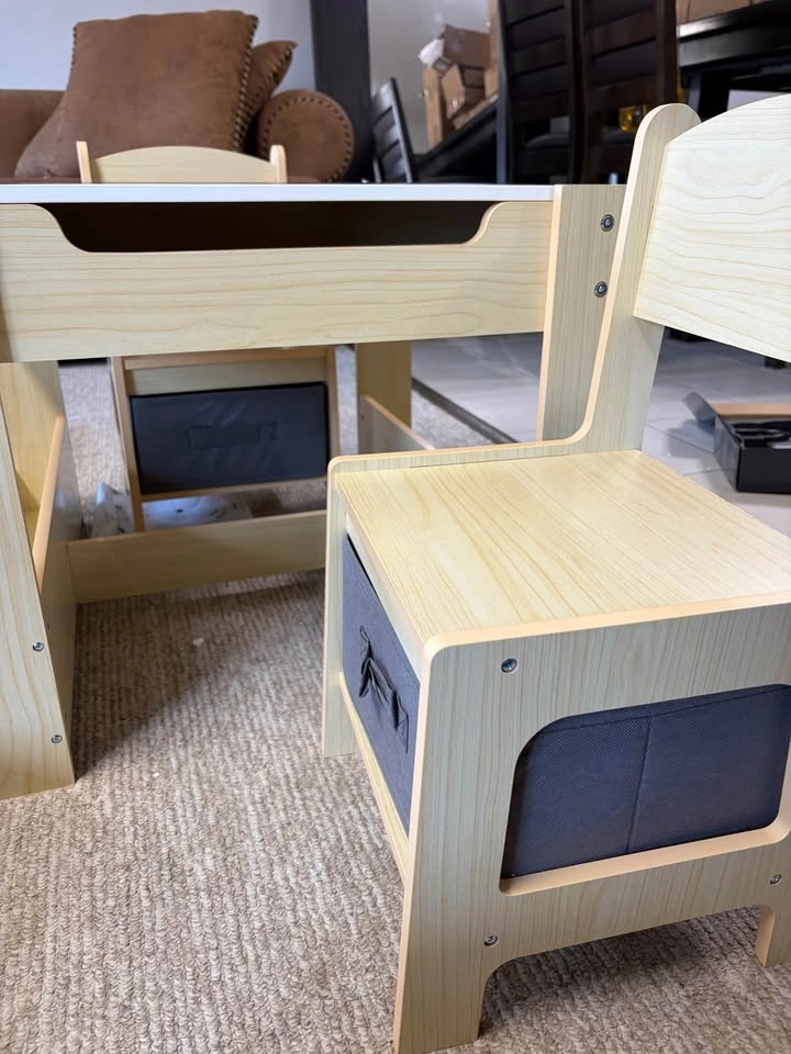 Kids Activity Table and 2 Chair Set with Storage - photo 2