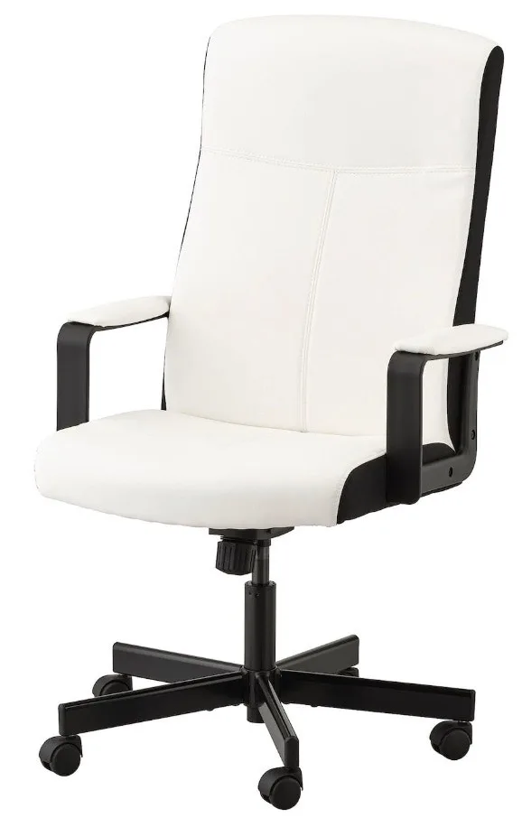 IKEA MILLBERGET desk chair in black and white - photo 3