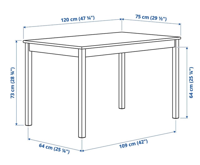 IKEA dining table with 4 matching chairs with cushions - photo 2