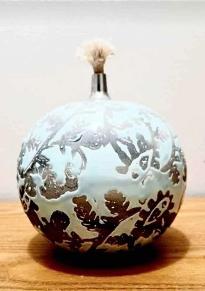 Vtg.Rare Ceramic Tourch Oil Lamp thumbnail
