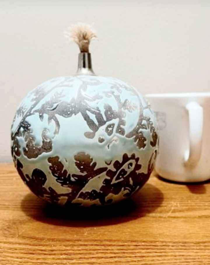 Vtg. Unique New Ceramic Tourch Oil Lamp - photo 3