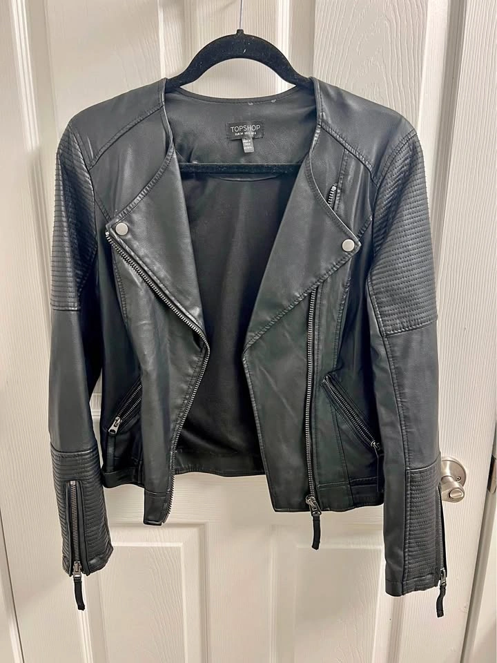 Topshop Leather Jacket US 2
