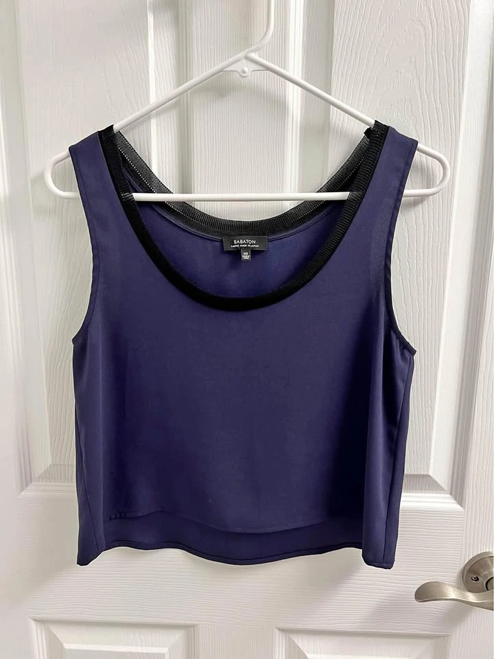 Aritzia Babaton Navy Blouse XXS