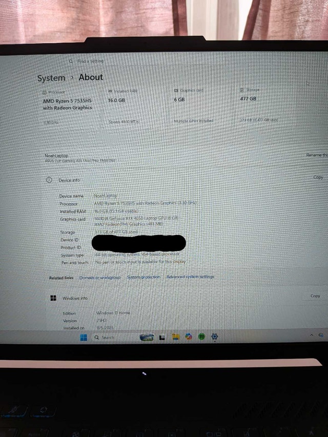 ASUS TUF Gaming A16 Laptop - RTX 4050 / Ryzen 5 / 16GB RAM - photo 4